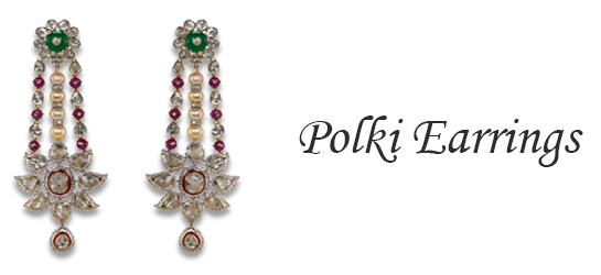 Best design of polki earrings to match your Red bridal Lehenga.