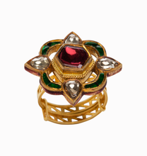 Load image into Gallery viewer, Ruby Polki Paradise Ring
