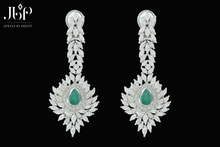 Load image into Gallery viewer, Shimmering Diamond Dangle Earrings
