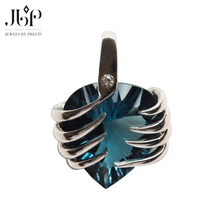 Load image into Gallery viewer, Sheer Prudence Blue Topaz Pendant

