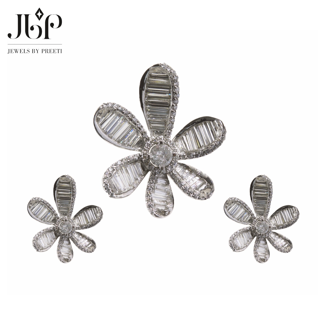 Flower Blister Pendant Set