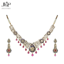 Load image into Gallery viewer, Beadazzled Beauty Polki Necklace

